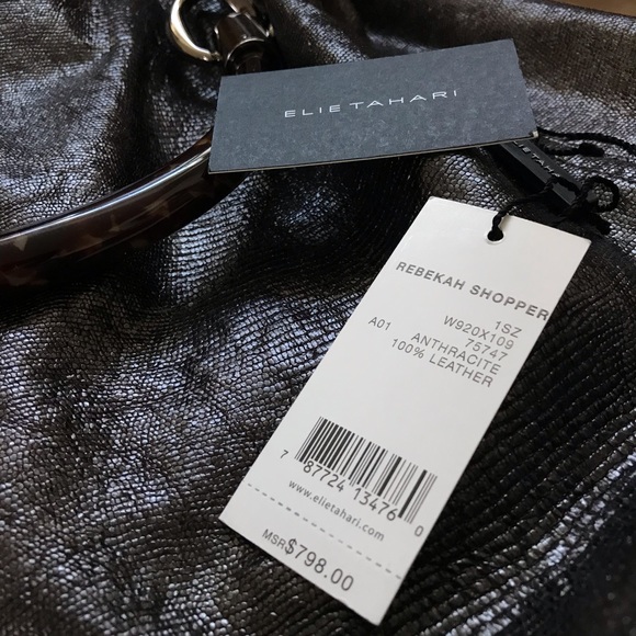 Elie Tahari large leather handbag / shopper - Picture 13 of 14